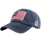 Unisex Vintage Baseball Cap with USA Flag Patch