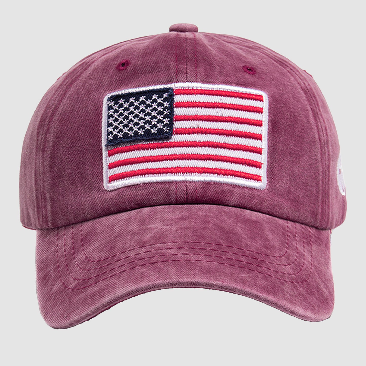 Unisex Vintage Baseball Cap with USA Flag Patch
