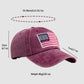 Unisex Vintage Baseball Cap with USA Flag Patch