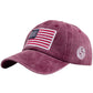 Unisex Vintage Baseball Cap with USA Flag Patch