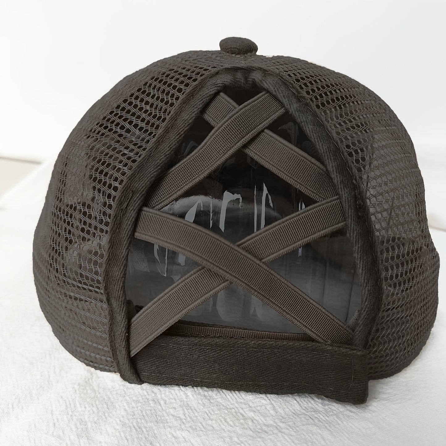 Distressed Trucker Hat with White Heart Patch