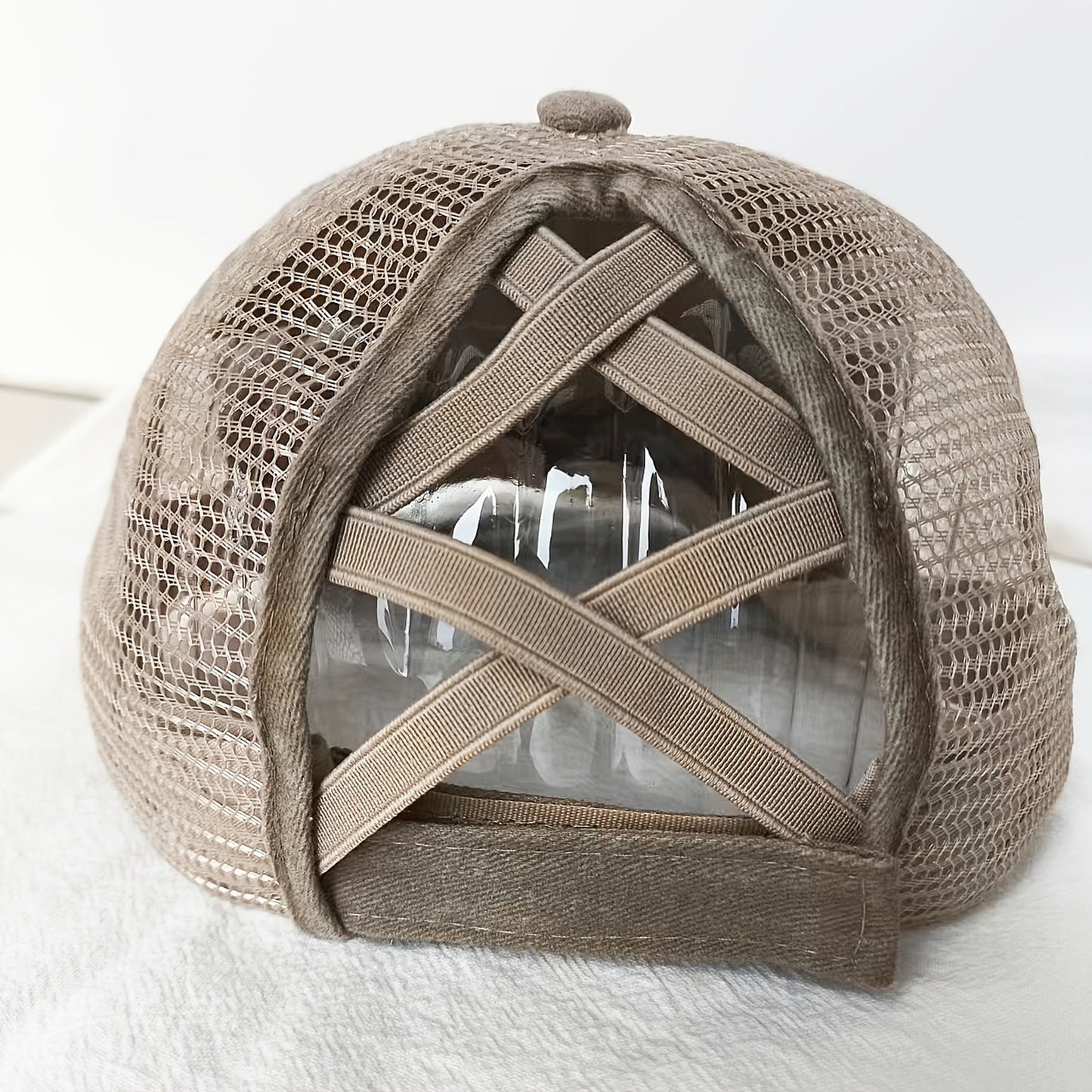 Distressed Trucker Hat with White Heart Patch