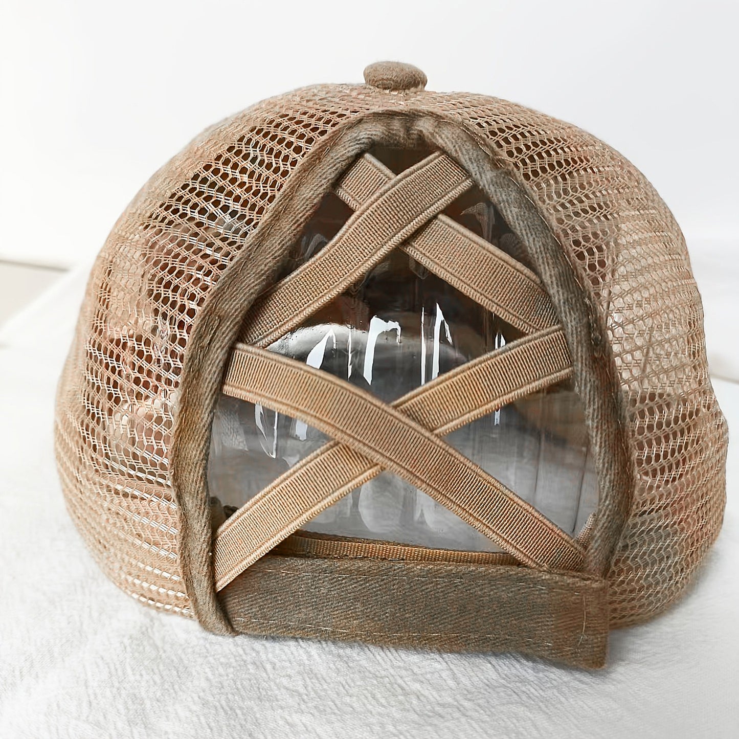 Distressed Trucker Hat with White Heart Patch