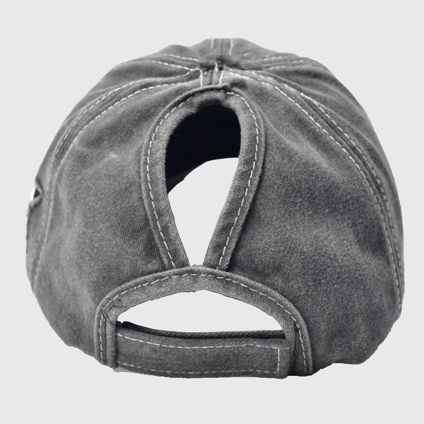 Distressed Baseball Cap with Glitter Star Patches