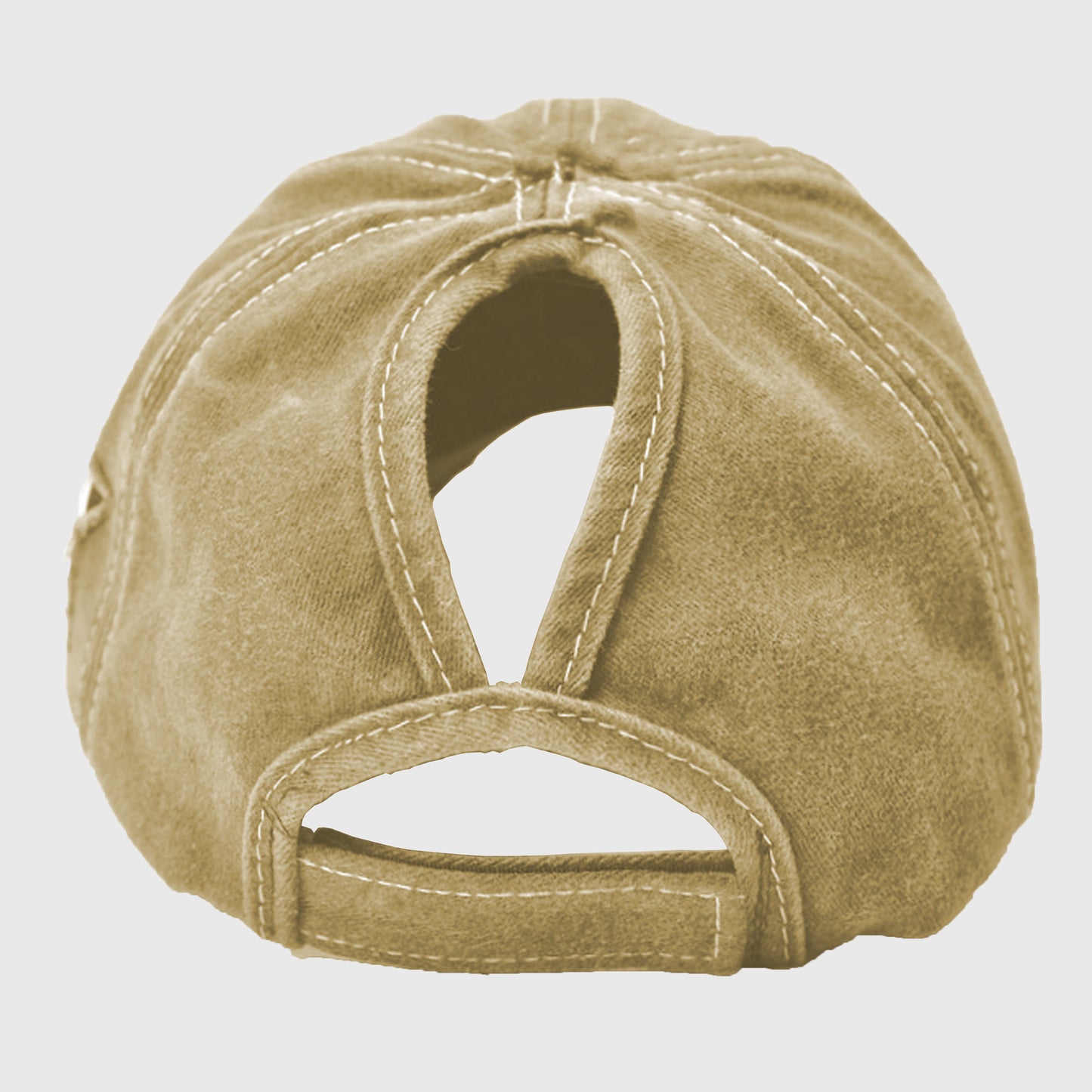 Distressed Baseball Cap with Glitter Star Patches