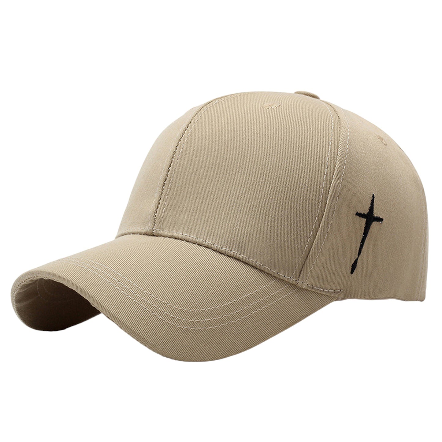 Unisex Baseball Cap with Cross Embroidery