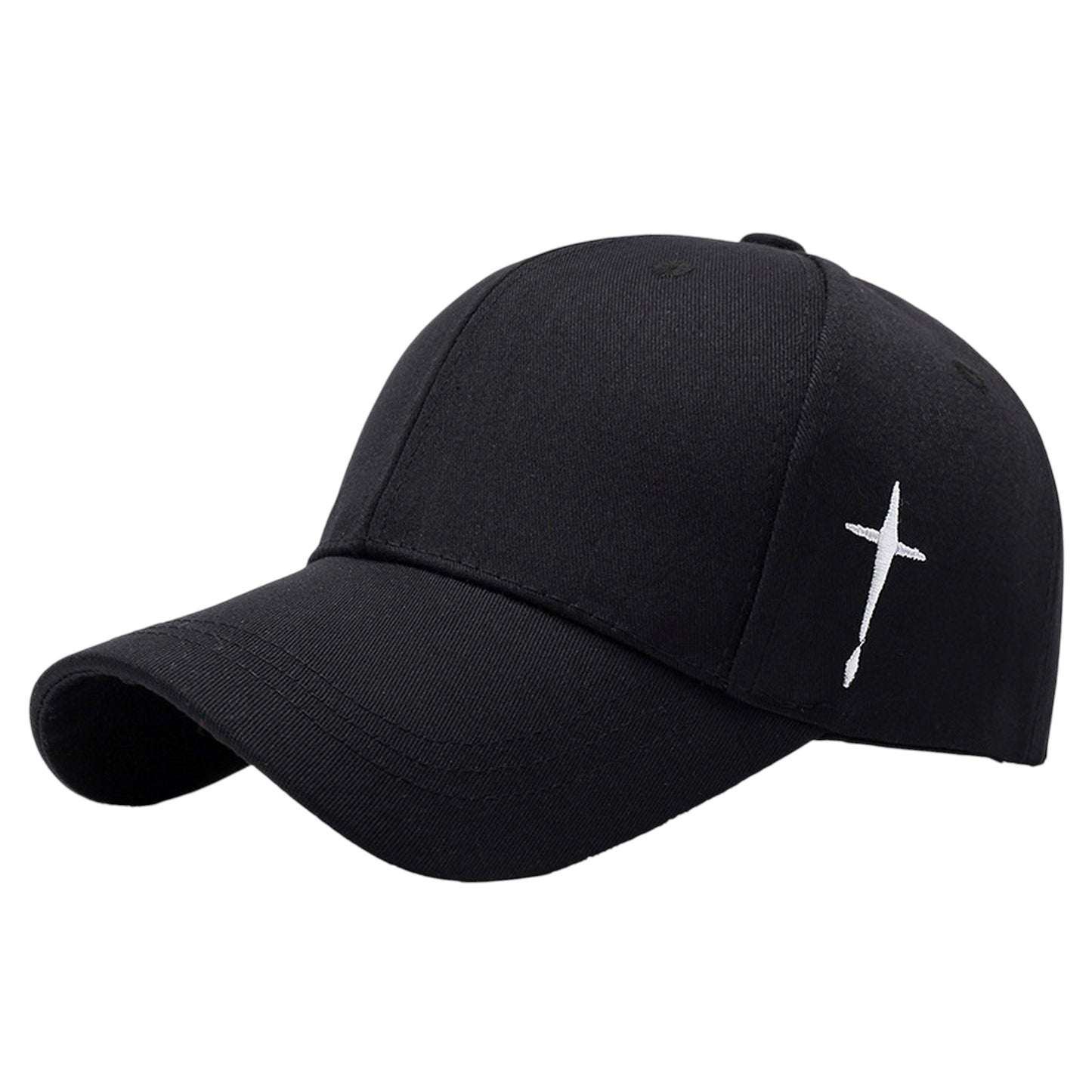 Unisex Baseball Cap with Cross Embroidery