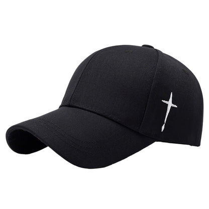 Unisex Baseball Cap with Cross Embroidery