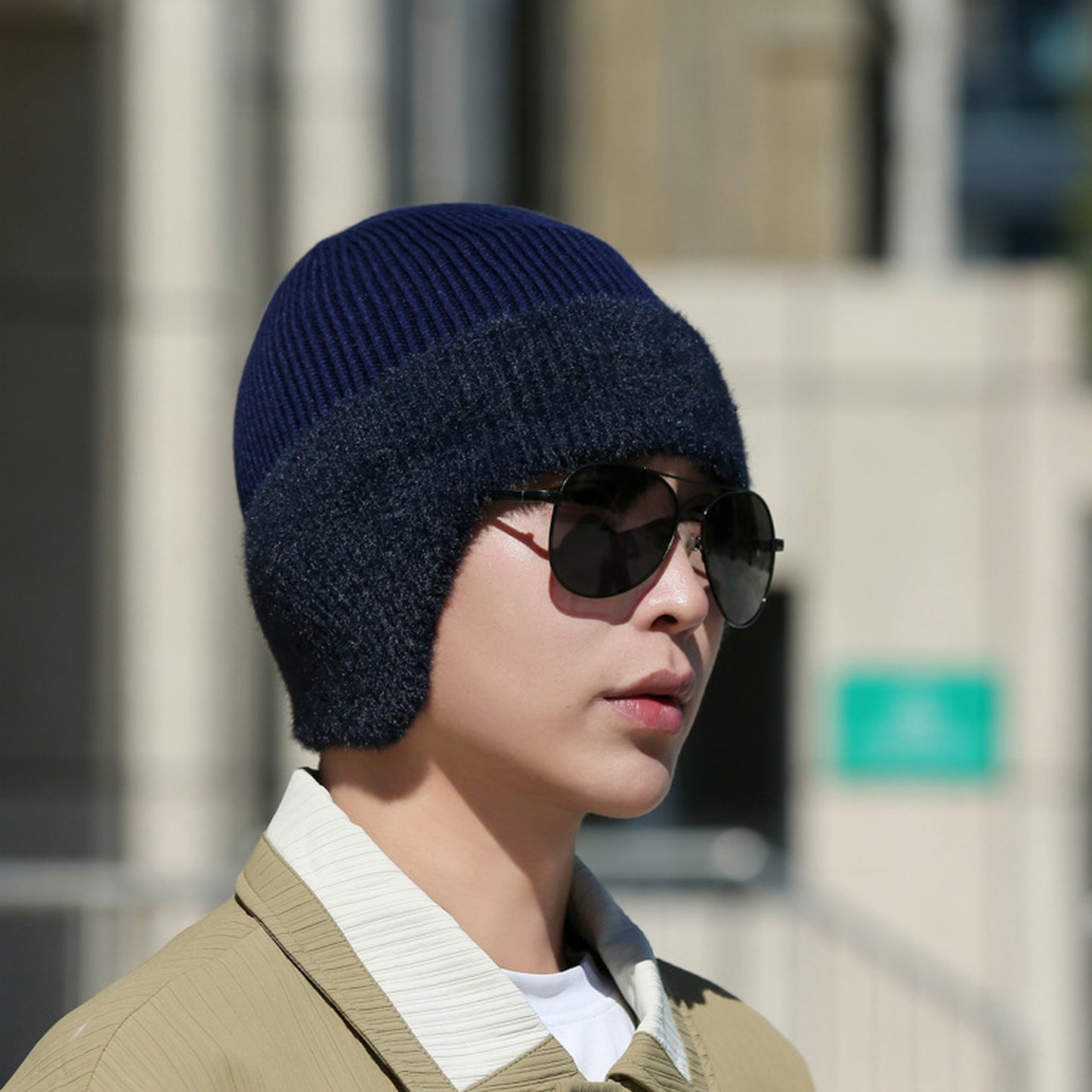 Unisex Knit Beanie with Ear Flaps