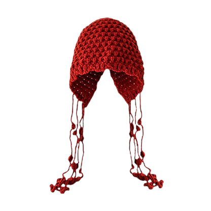 Crochet Beanie with Tassel Details