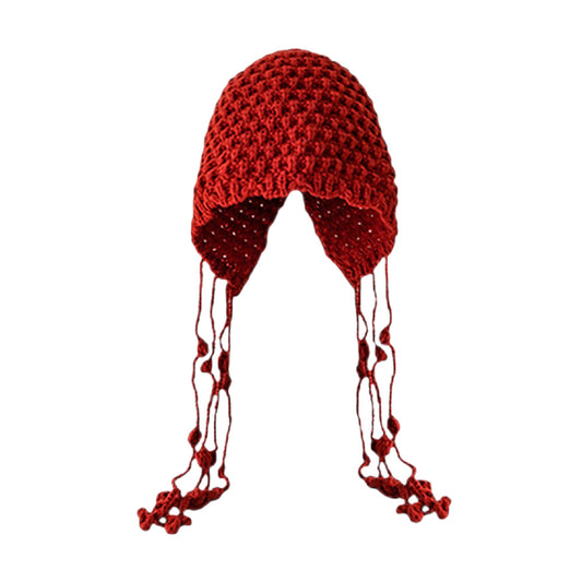 Crochet Beanie with Tassel Details