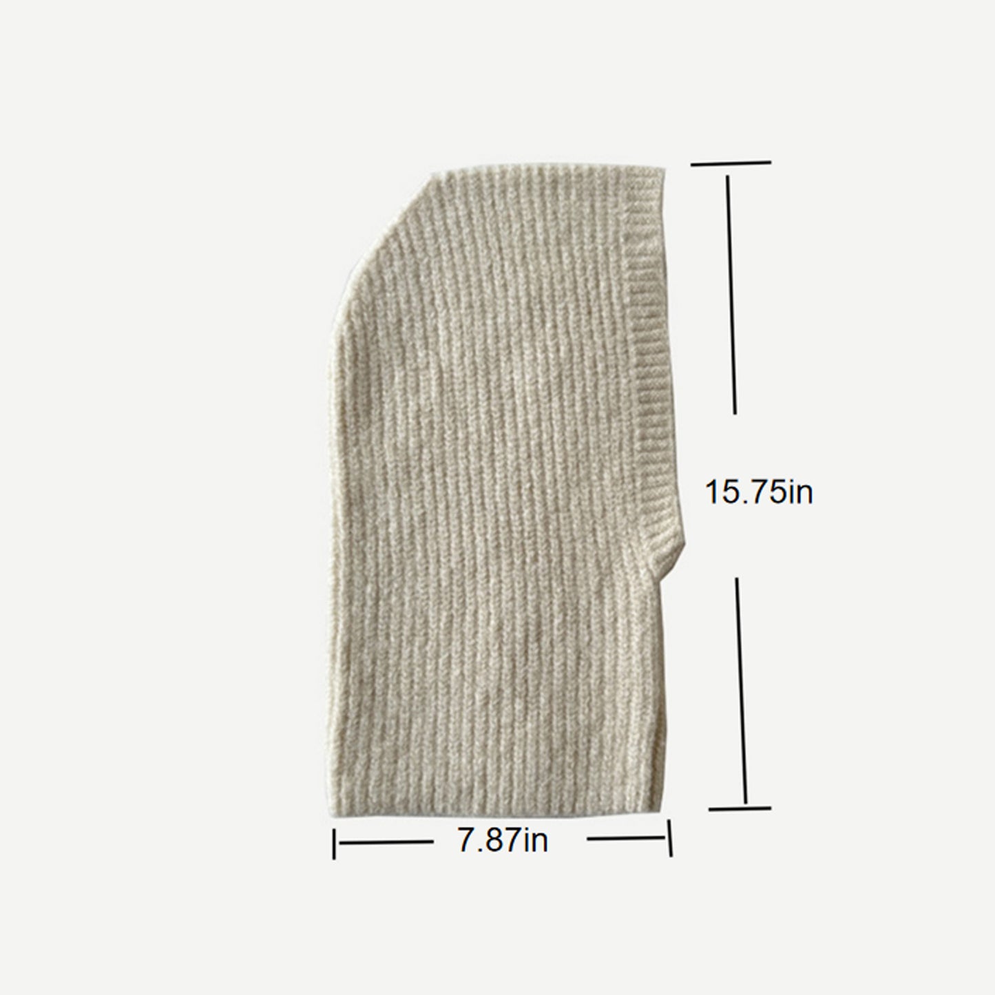 Ribbed Knit Balaclava Hood with Soft Cozy Texture