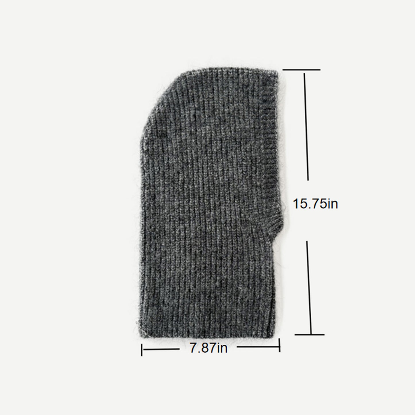 Ribbed Knit Balaclava Hood with Soft Cozy Texture