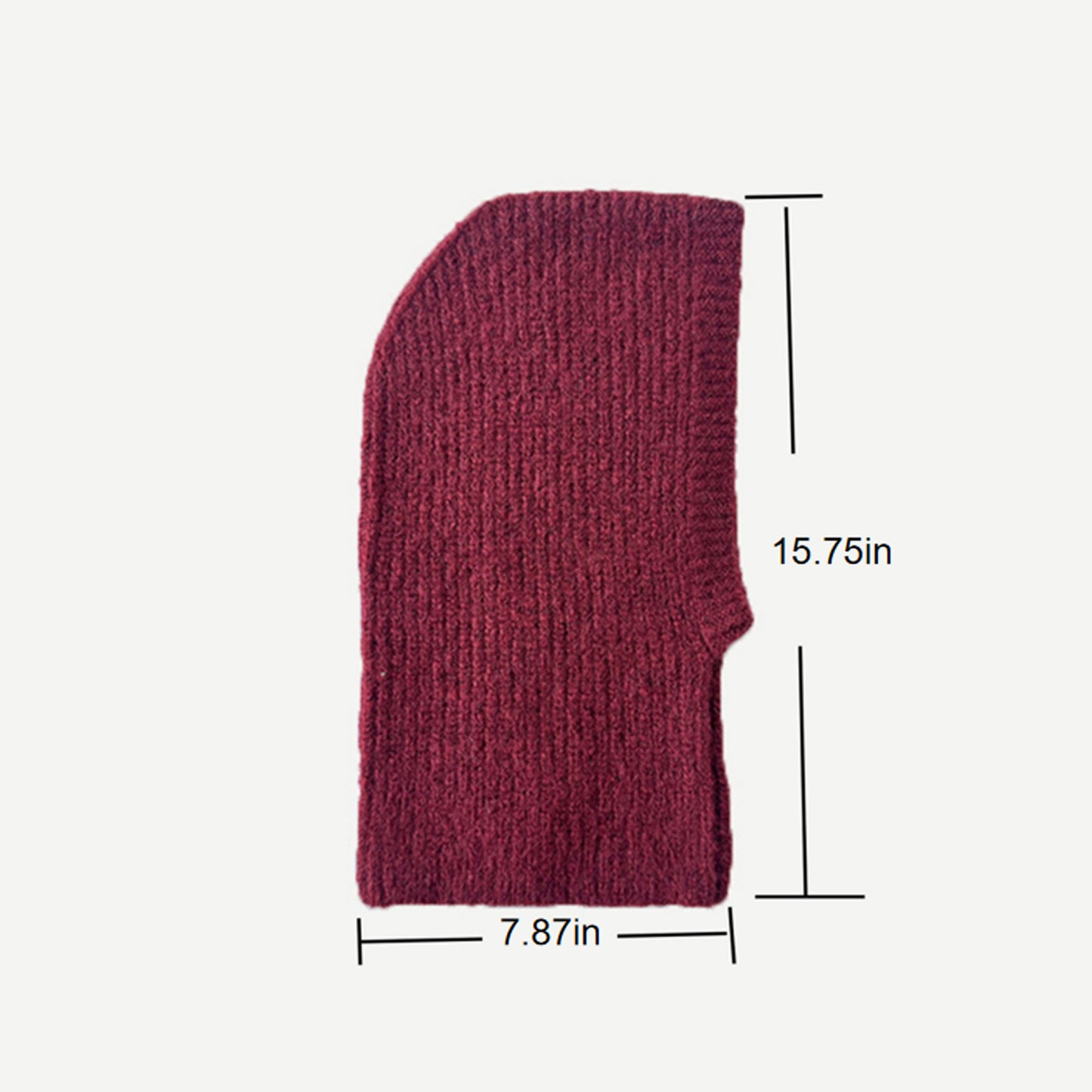 Ribbed Knit Balaclava Hood with Soft Cozy Texture