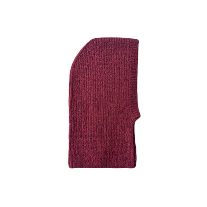 Ribbed Knit Balaclava Hood with Soft Cozy Texture