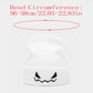 Knit Beanie Hat with Pumpkin Face Embroidery Halloween Themed Design