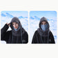 Unisex Fleece Hooded Face Cover with Drawstring Neck Warmer for Cold Weather