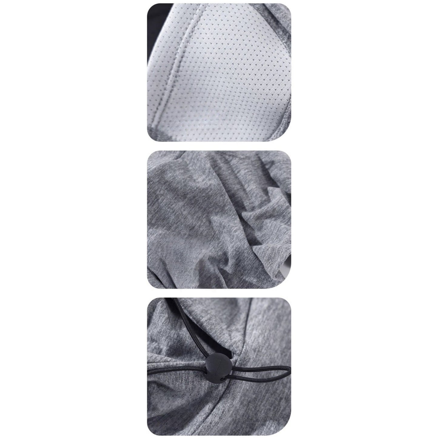 Unisex Lightweight Hooded Neck Gaiter with Adjustable Drawstring and Breathable Mesh Face Panel