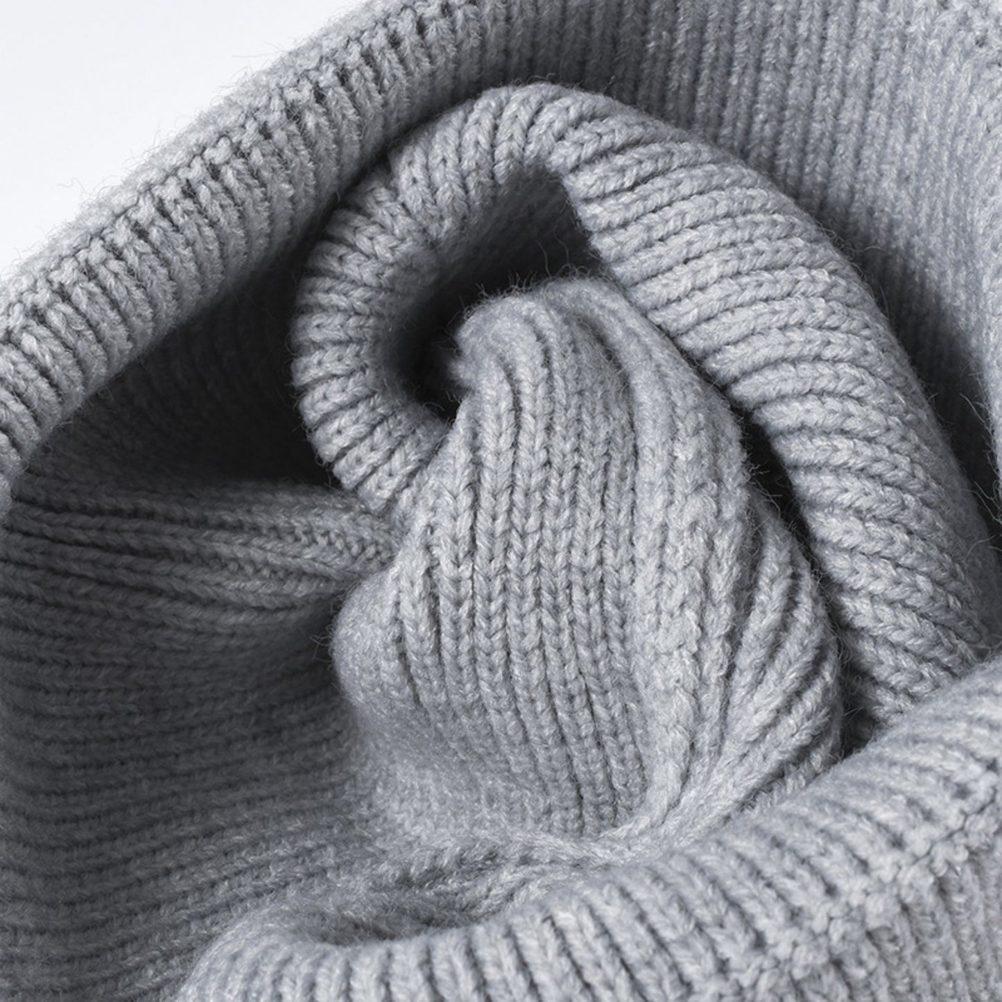 Knit Beanie Hat with Embroidered Heart Detail and Folded Cuff