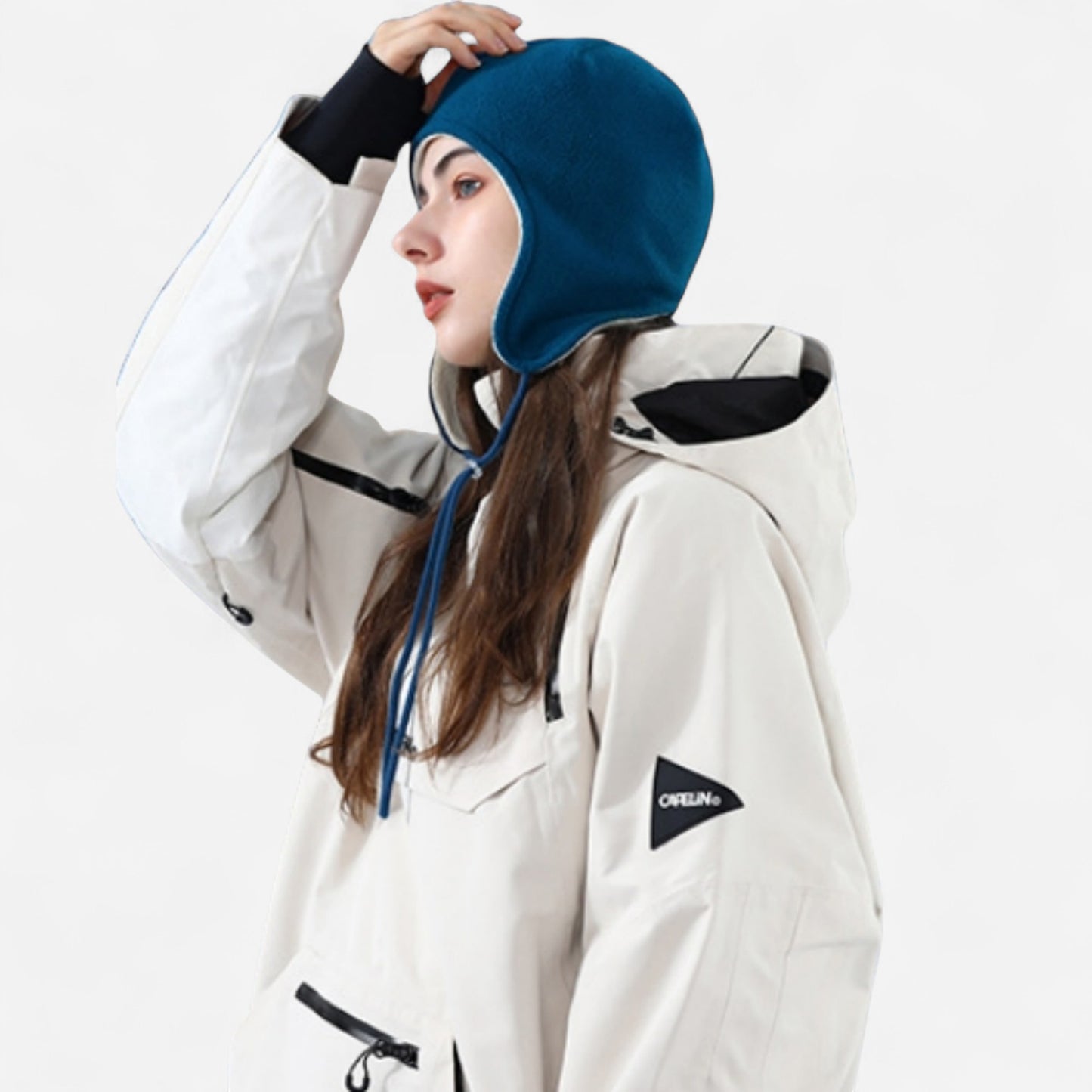 Unisex Fleece Earflap Hat with Adjustable Chin Straps and Soft Lining for Cold Weather