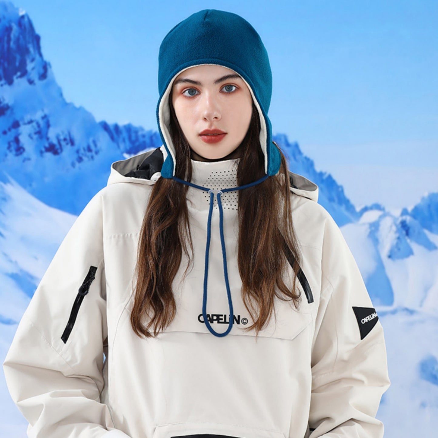 Unisex Fleece Earflap Hat with Adjustable Chin Straps and Soft Lining for Cold Weather