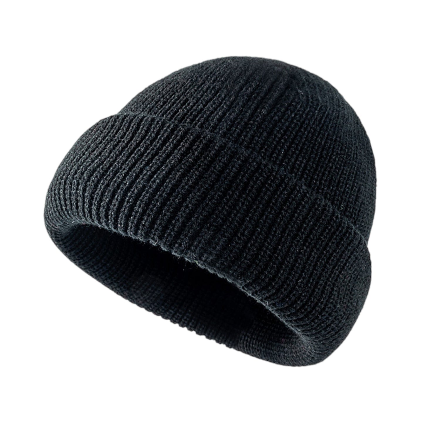 Unisex Warm Knit Beanie Soft Stretchy Cuffed Winter Hat Lightweight Solid Color Design