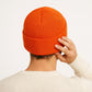 Unisex Warm Knit Beanie Soft Stretchy Cuffed Winter Hat Lightweight Solid Color Design