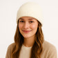 Unisex Warm Knit Beanie Soft Stretchy Cuffed Winter Hat Lightweight Solid Color Design
