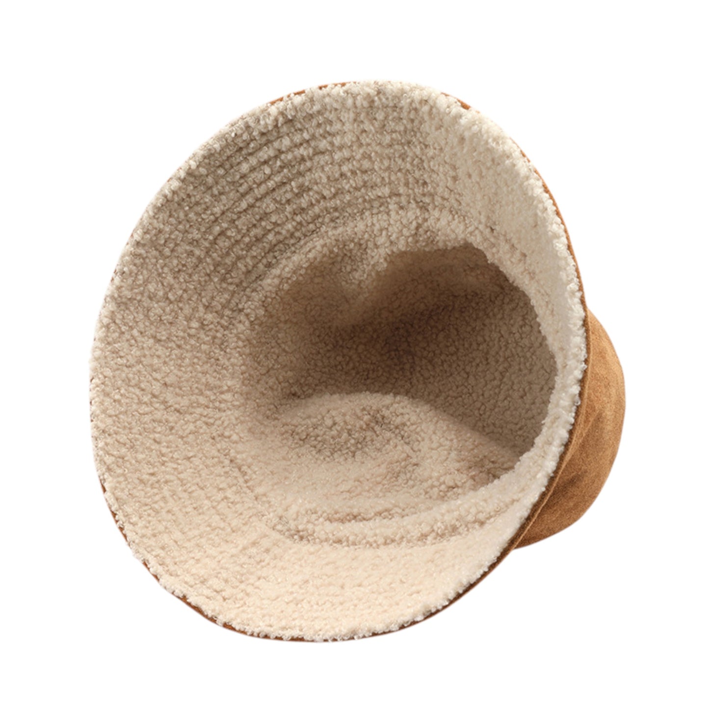Reversible Bucket Hat Warm Suede Winter Cap Soft Double Sided Style