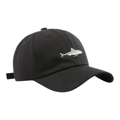 Shark Embroidered Baseball Cap Vintage Adjustable Casual Sport Hat