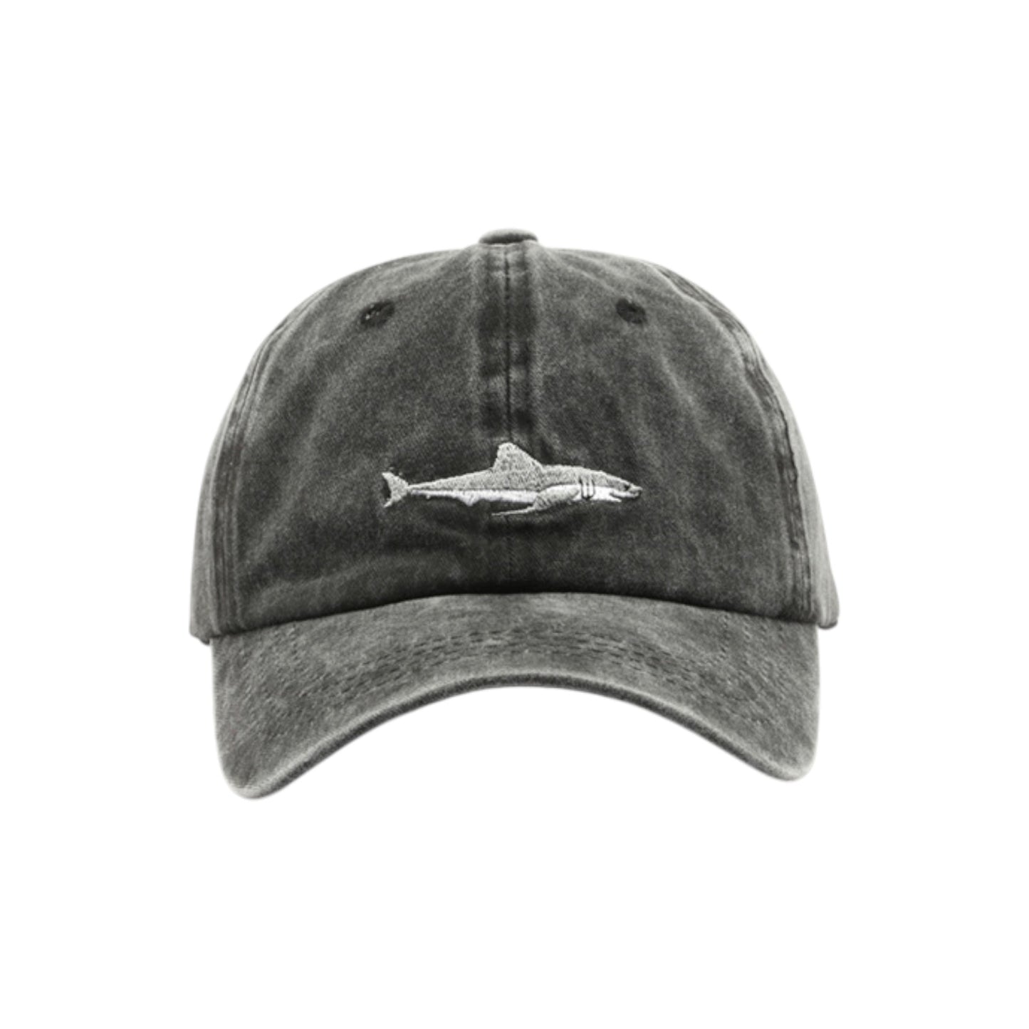 Shark Embroidered Baseball Cap Vintage Adjustable Casual Sport Hat