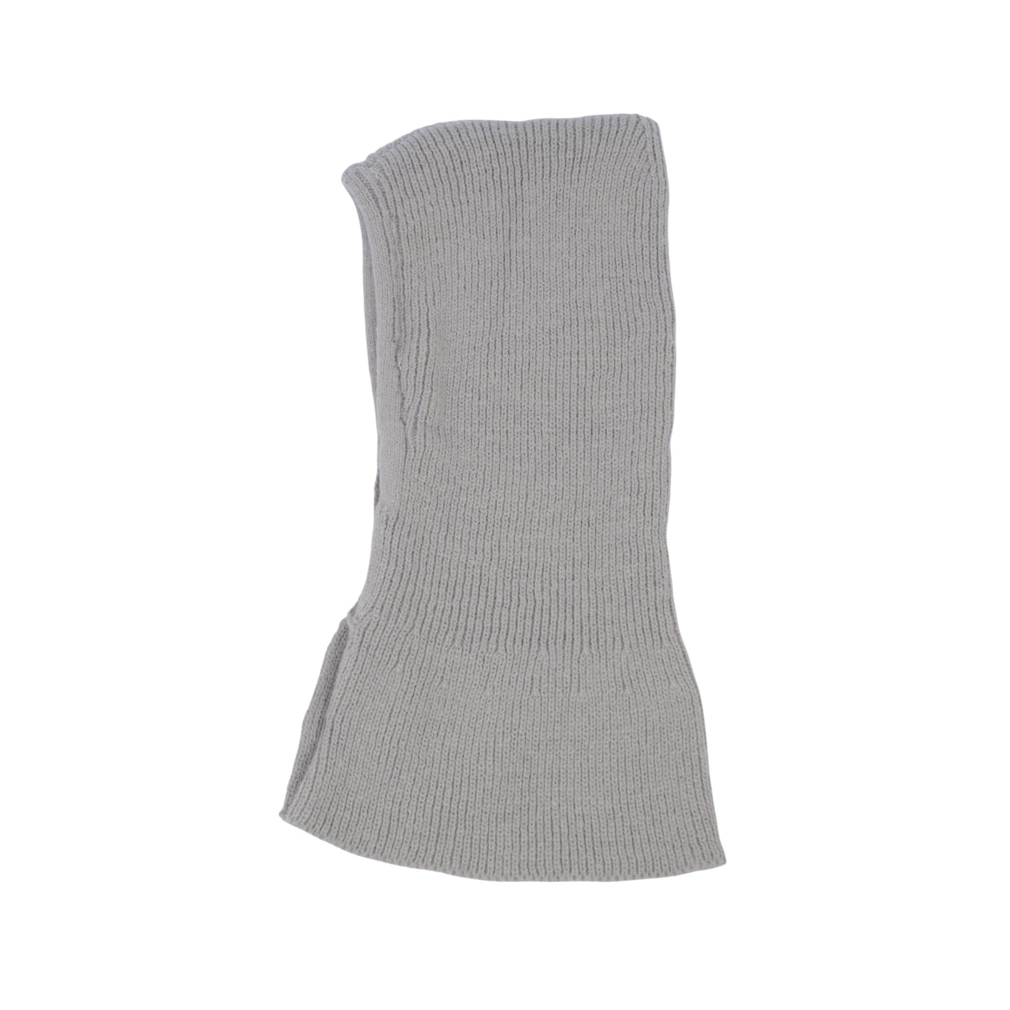 Ribbed Knit Hooded Neck Warmer with Button Closure and Drawstring Design