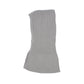 Ribbed Knit Hooded Neck Warmer with Button Closure and Drawstring Design