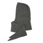 Womens Wool Blend Ribbed Knit Hat with Attached Scarf Warm and Convenient