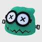 Knitted Beanie with Cartoon Monster Eye Design - Cute & Warm Winter Hat for Cold Weather