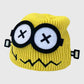 Knitted Beanie with Cartoon Monster Eye Design - Cute & Warm Winter Hat for Cold Weather