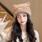 Fuzzy Cat Ear Beanie - Soft Plush Winter Hat