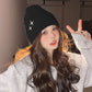 Coral Knitted Beanie with Star Embroidery - Stylish & Warm Winter Hat