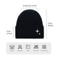 Coral Knitted Beanie with Star Embroidery - Stylish & Warm Winter Hat
