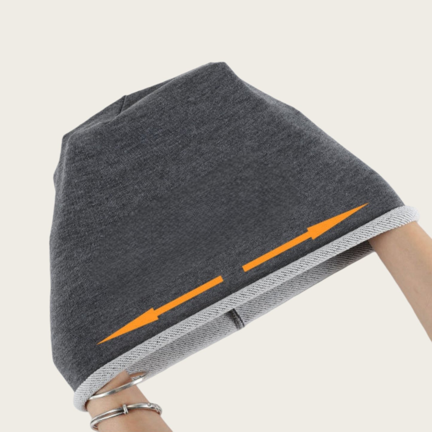 Casual Slouch Beanie with Contrast Trim Edge