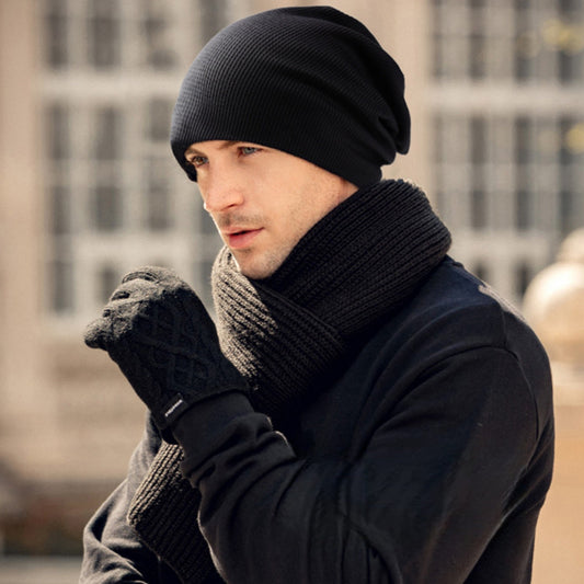 Lightweight Knit Slouch Beanie with Soft Textured Design