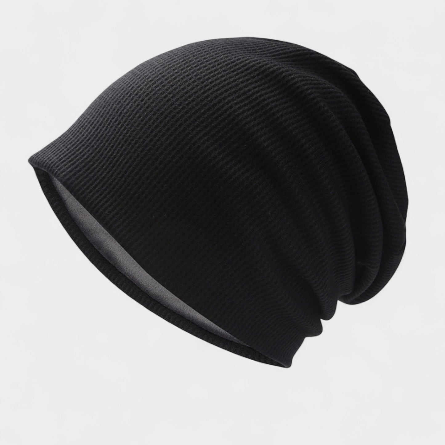 Lightweight Knit Slouch Beanie with Soft Textured Design