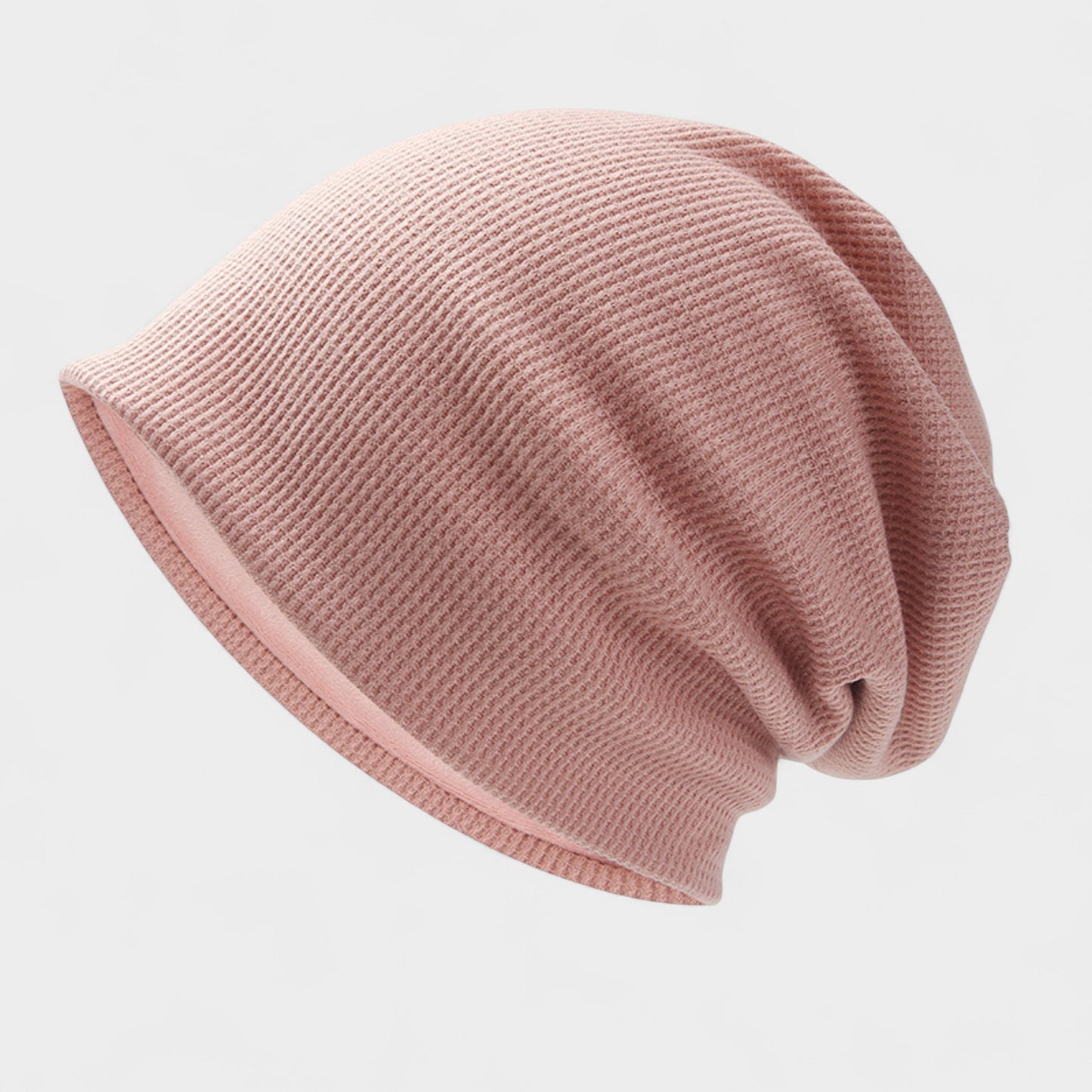 Lightweight Knit Slouch Beanie with Soft Textured Design
