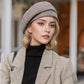 Classic Houndstooth Wool Blend Newsboy Cap