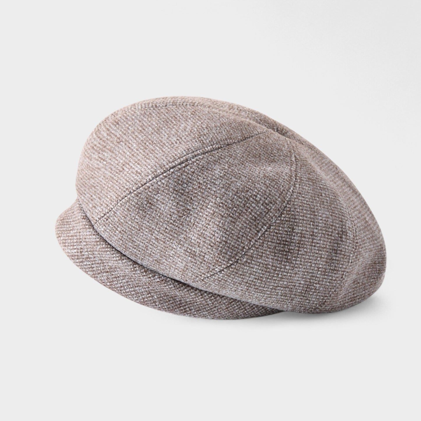 Classic Houndstooth Wool Blend Newsboy Cap