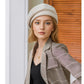 Classic Houndstooth Wool Blend Newsboy Cap