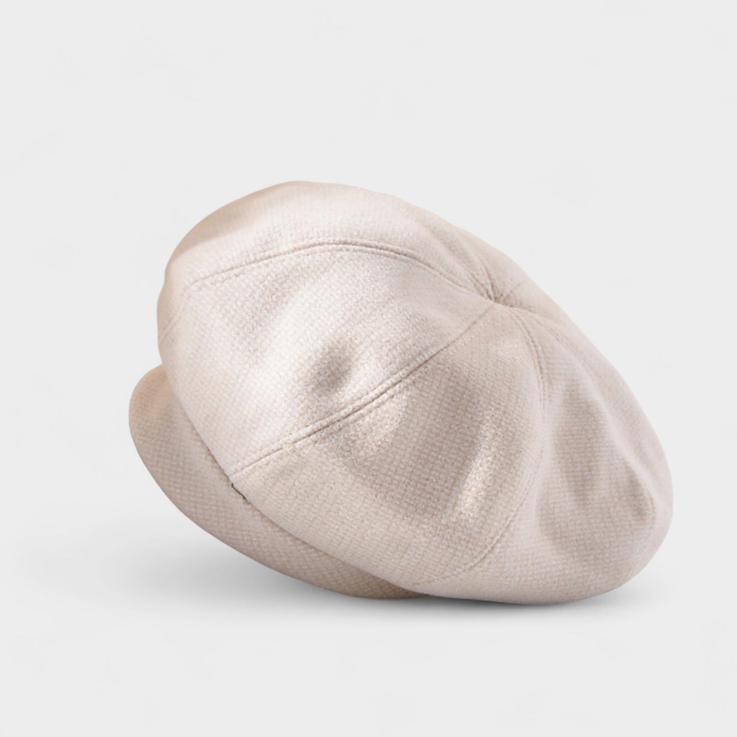 Classic Houndstooth Wool Blend Newsboy Cap