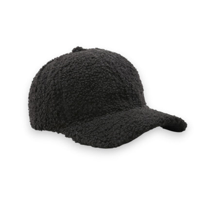 Cozy Plush Textured Baseball Cap with Soft Fleece Feel