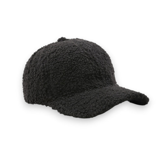 Cozy Plush Textured Baseball Cap with Soft Fleece Feel