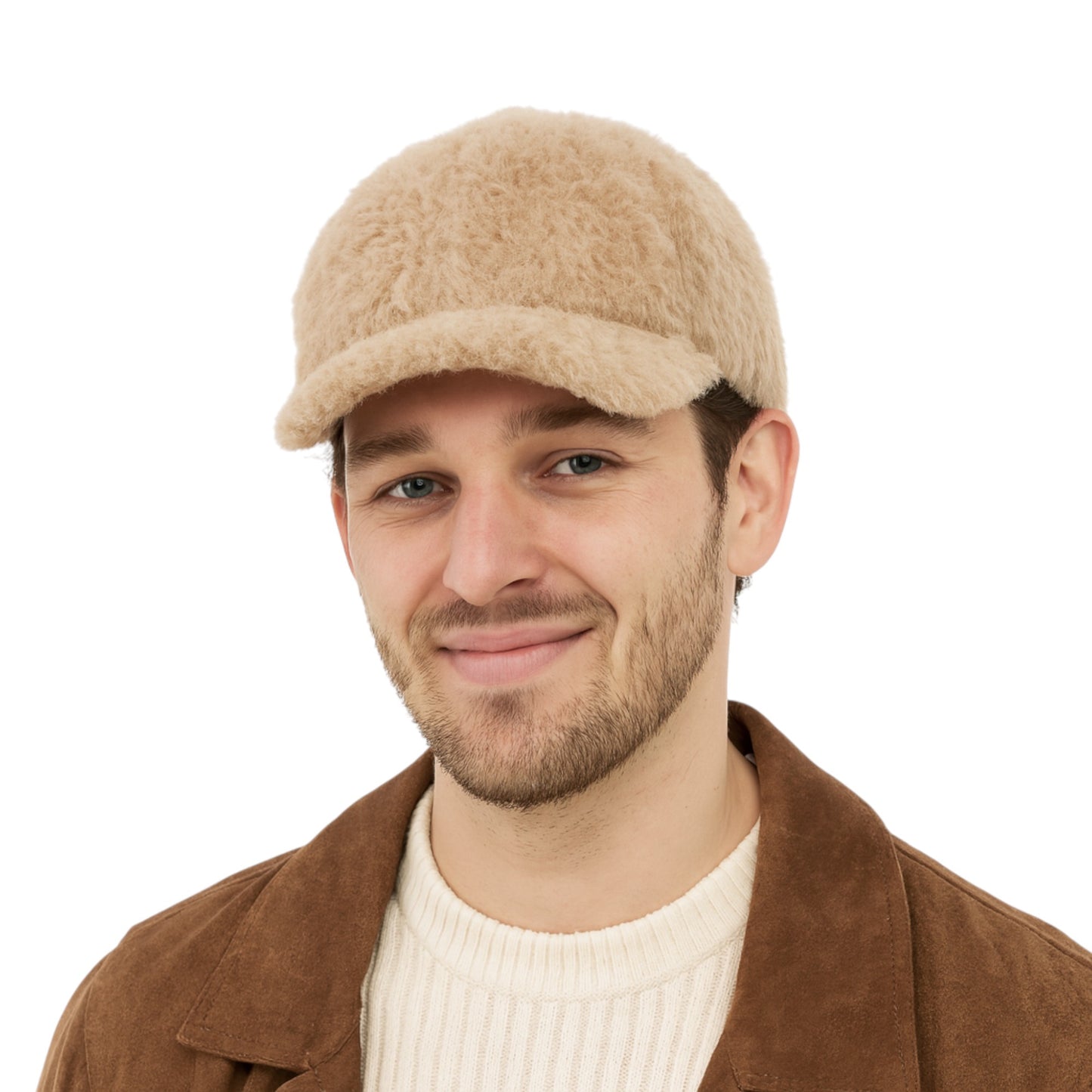 Plush Baseball Cap with Soft Textured Material and Comfortable Structured Fit